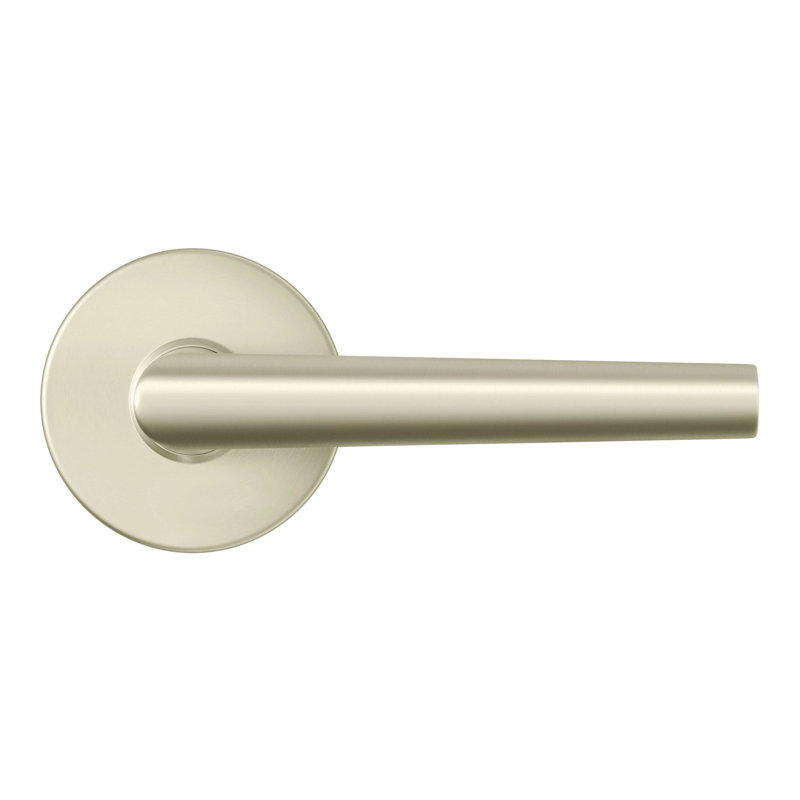Ensemble de levier de rangement avec rosette ronde Expressions par Emtek Lennon, nickel satiné, Nickel satiné