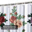 Rideau de douche imperméable à motif floral avec 12 crochets-1399770841