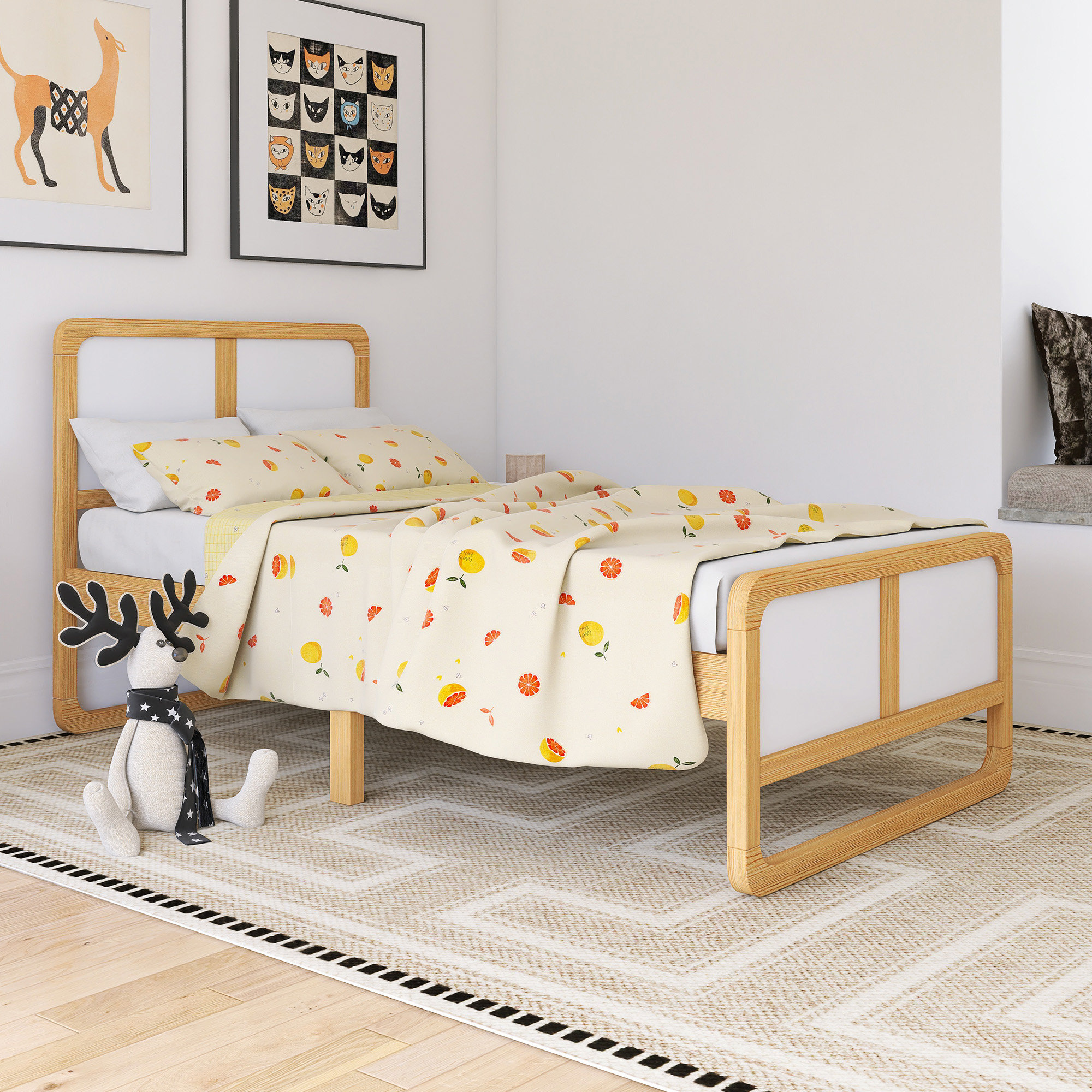 Staykiwi Modern Style Solid Wood Platform Bed | Wayfair