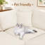 Canapé d'angle modulaire Cloud surdimensionné de 234 cm (92 pouces) avec pouf, tissu velours côtelé doux, assise profonde, larges accoudoirs, design ergonomique, 6 coussins décoratifs, montage facile, couleur crème-1188003060