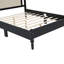 Lit plateforme en bois de pin avec tête de lit en rotin-1055087064-1055087065
