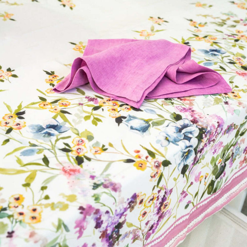 Bermuda Floral Tablecloth, 128" Rectangle