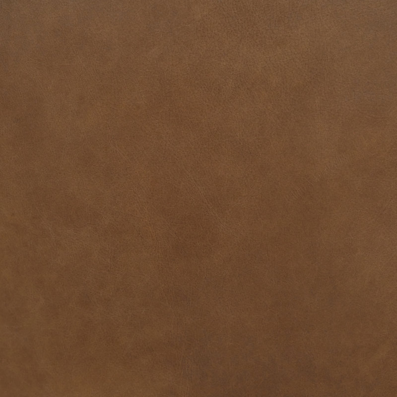 Caramel Brown Leather Barrel Swivel Chair