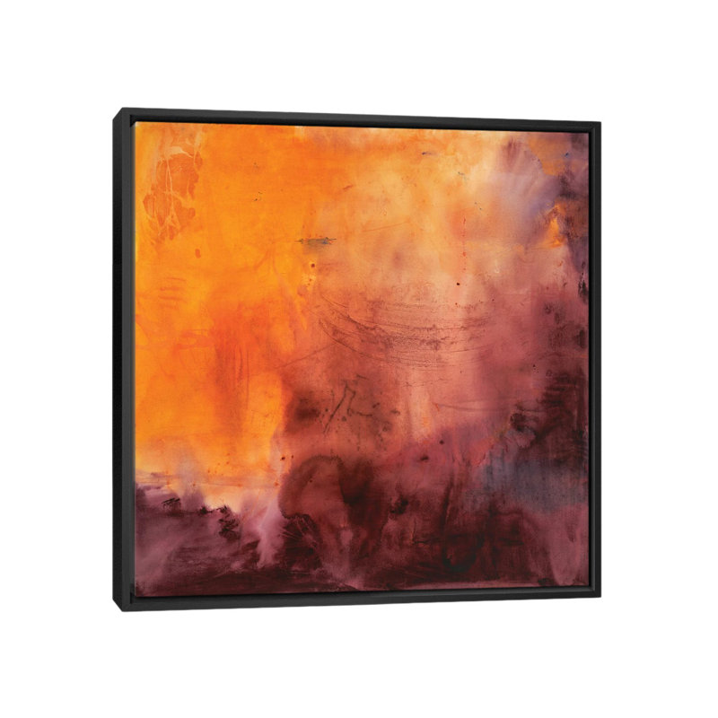 Reproduction d’art sur toile tendue éblouissante, H 37 po x l 37 po x P 1,5 po, Toile encadrée noire, Pas de tapis