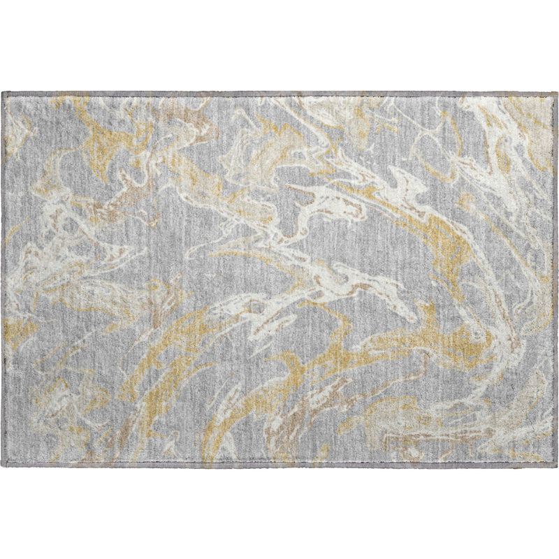 Premium Machine Washable Cossette AMF1035 Abstract Rug, Rectangle 1'8" x 2'6"