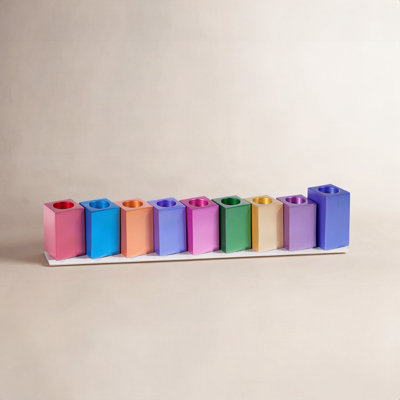 Anodized Rearrangeable Menorah