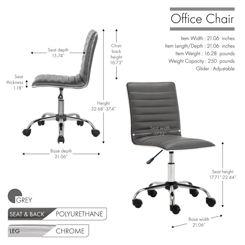 Chaise de bureau Higuchi, Gris