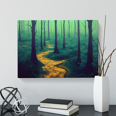 Spring Forest Path - Wrapped Canvas