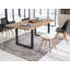Brigham Oak Solid Wood Top Metal Base Dining Table-898170118-898170129