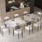 9 - Piece Dining Table Set With 94.5'' Extendable Sintered Stone Dining Table With 8 Fabric Chairs Dining-120842701-120842704-120842698