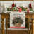 Holly Xmas Pine Basket Snowflake Merry Christmas Table Runner, Seasonal Winter Kitchen Dining Table Decoration For Home Party Decor-617444637