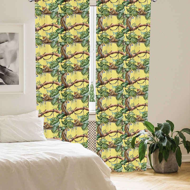 Semi-Sheer Rod Pocket Curtain Panels, 28" x 63"