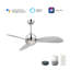 Ventilateur de plafond 48 po à 3 pales DEL intelligent avec ensemble d'éclairage inclus, télécommande.