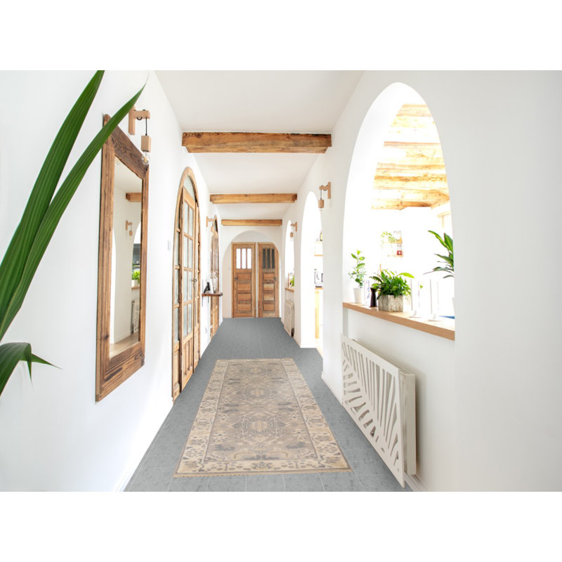 Tapis de chemin de terre indien Oushak 3 x 10
