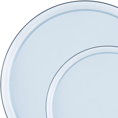 Assiettes à salade de 8 po en plastique bleu transparent