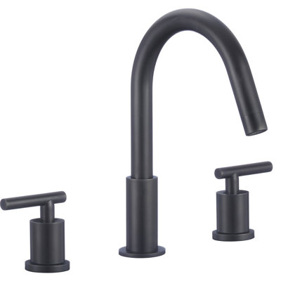 Robinet de lavabo de salle de bain à 3 trous avec poignées leviers Noa - Chrome poli