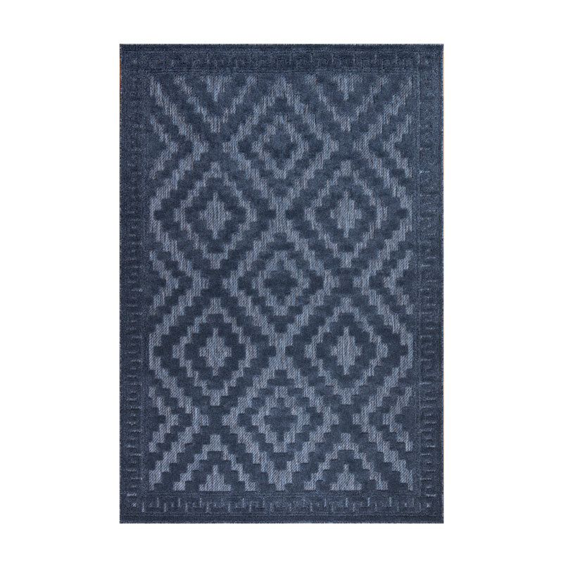 Avon Rug Blue Large Area Rug, Non Slip Hallway Runner, Soft Carpet Door Mat for Living Room, Bedroom & Kitchen