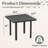 Patio Table And Chairs With Rectangular Sidetable Chairs And Bench For Garden Backyard-2071013823