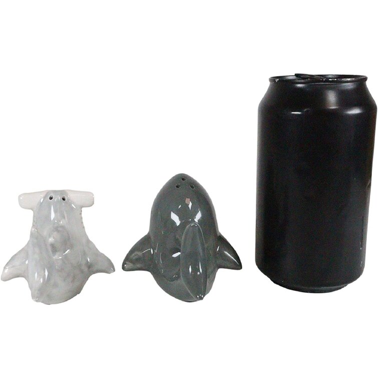 Ebros Twin Feng Shui Yin Yang Dragons Ceramic Magnetic Salt Pepper Shakers  Set 