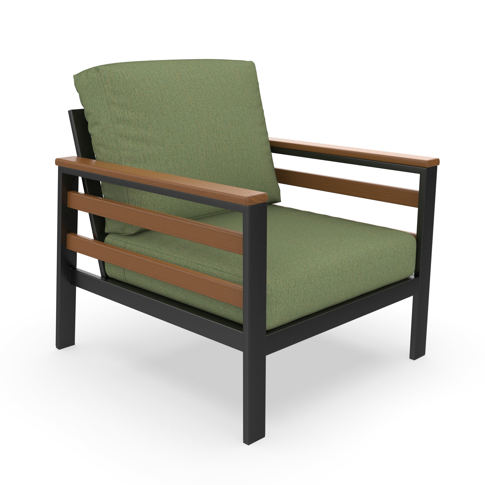 Townsend Patio Chair with Sunbrella® Cushions, Sunbrella Canvas Fern, Brown