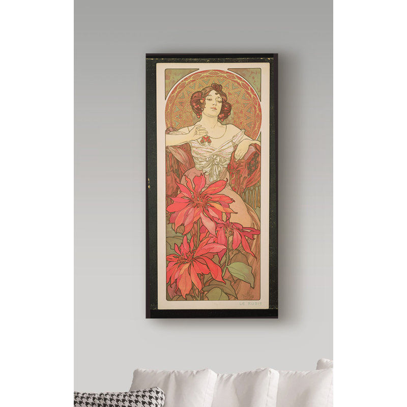 « the pierres pierres : ruby, 1900 », reproduction de peinture à l’huile sur toile tendue, H 47 po x l 24 po x P 2 po