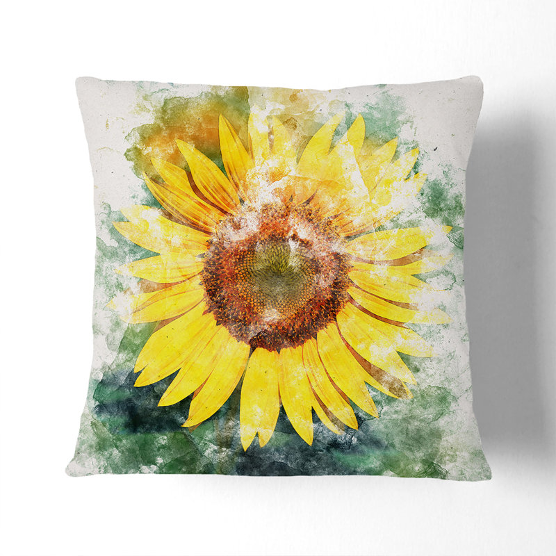 Square Throw Cushion, 40cm H x 40cm W x 15cm D, White