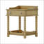 Table de chevet de style rétro avec tiroir et tablette ouverte, pieds tournés, poignée en métal pour le rangement et la présentation de la chambre à coucher