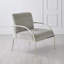 Fauteuil Swoop-Velours gris-Nickel