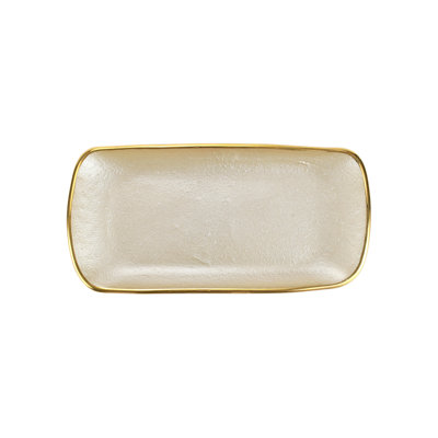 VIETRI Metallic Glass Tray