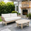 Banc de jardin extérieur avec table basse rectangulaire