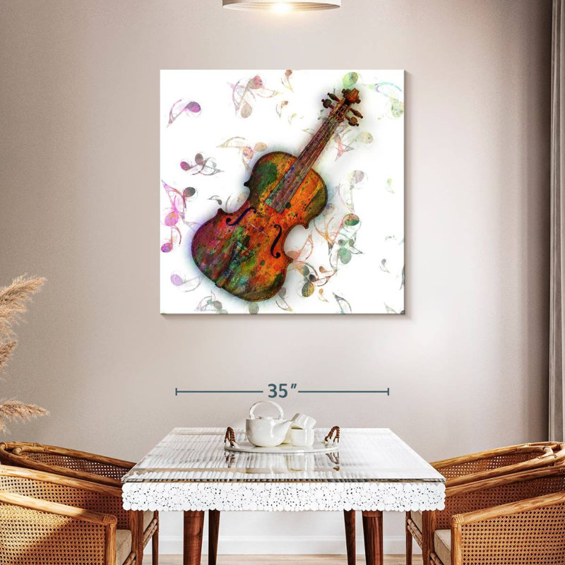 Violin Lessons, 39" H x 39" W