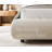 Modern upholstered storage bed in cream boucle fabric with lift-up storage and curved headboard-1094317122