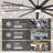 84 Inch Industrial DC Motor Ceiling Fan, Large Ceiling Fan With 8 Reversible Blades, 3 Downrods, 6-Speed Remote Control, Home Or Commercial Ceiling Fans For Porch/Garage/Shop, Black-1347067540