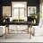 Aarsh Oak Metal Base Dining Table