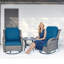 Ensemble de mobilier de patio en osier - Ensemble de conversation 3 pièces en rotin pour l'extérieur