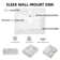 Los Flexi Floating Wall Mount Sink with 3-Hole at 4" Centers, White Ceramic with Overflow