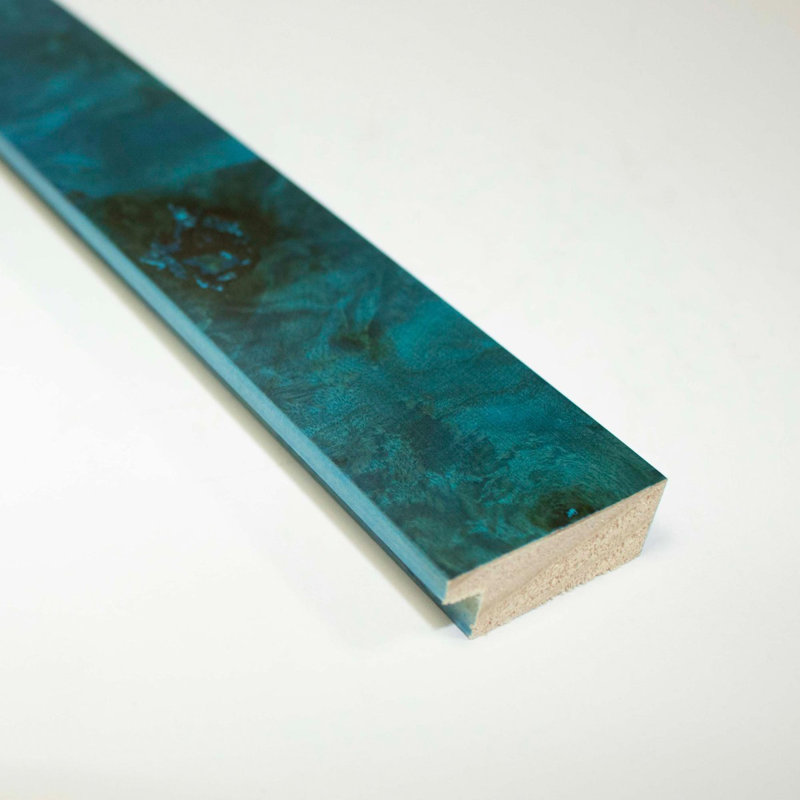 Cadre photo en bois massif Parkdale, Bleu, L 11 po x H 11 po
