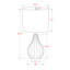 Lampe de table standard en métal et céramique ivoire Lenora, H 16,78 po x l 9,27 po x P 9,27 po