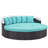 Modway Quest Circular Outdoor Wicker Rattan Patio Daybed with Canopy-70522254