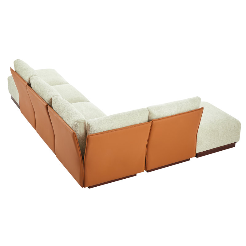 Canapé modulaire Carmel Mid-Century, 116''Wx88.5''Dx32''H