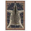 Tapis zébré bleu marine à imprimé traditionnel