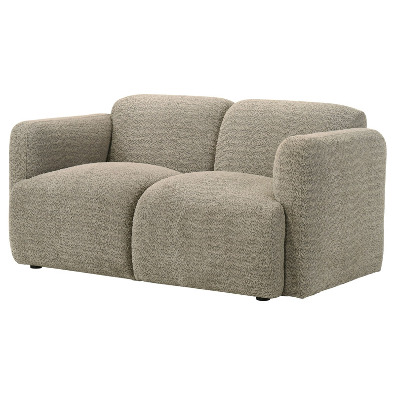 Causeuse rembourrée de style moderne Mid-Century pour le salon, 2, Brown