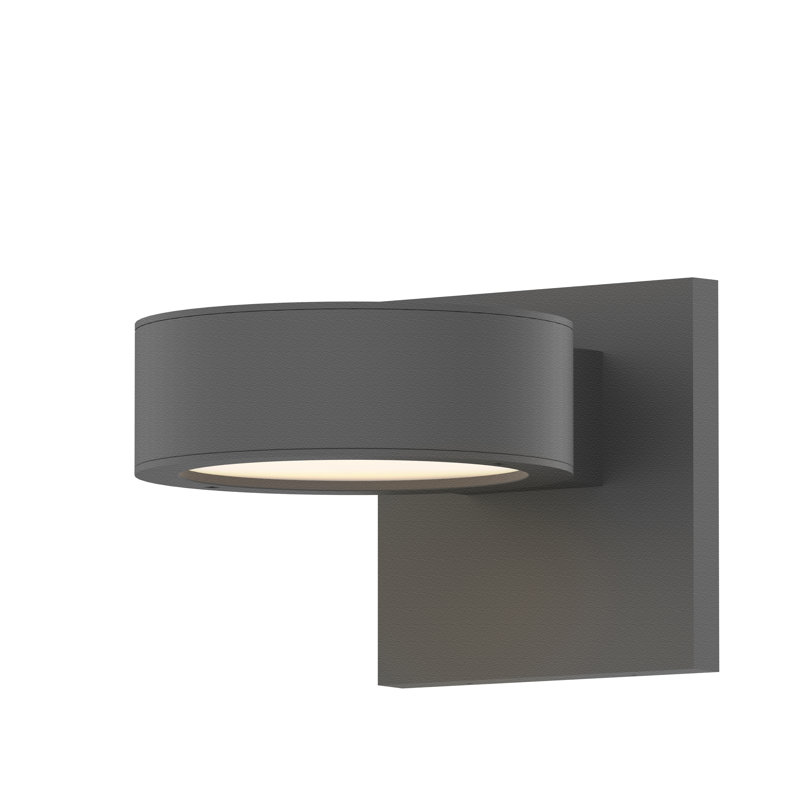 Applique murale d'extérieur à DEL intégrée à 2 ampoules H 4,5 po Reals, Gris