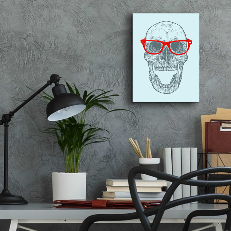 «Trendy Skull» par Rachel Caldwell, H 16 po x l 12 po x P 0,13 po