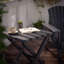 Petite table pliante portative de style Adirondack gris anthracite