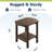 17 in. 2-Tier Oval HDPE Outdoor Side Table-1091835879