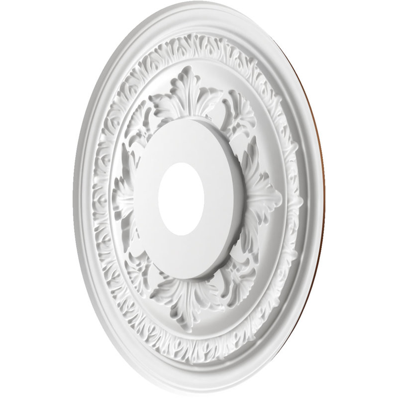 EnduraForm PVC Baltimore Thermoformed Ceiling Medallion, 19"OD x 3 1/2"ID x 1"P (Fits Canopies up to 7 3/4"), Metallic Dark Copper