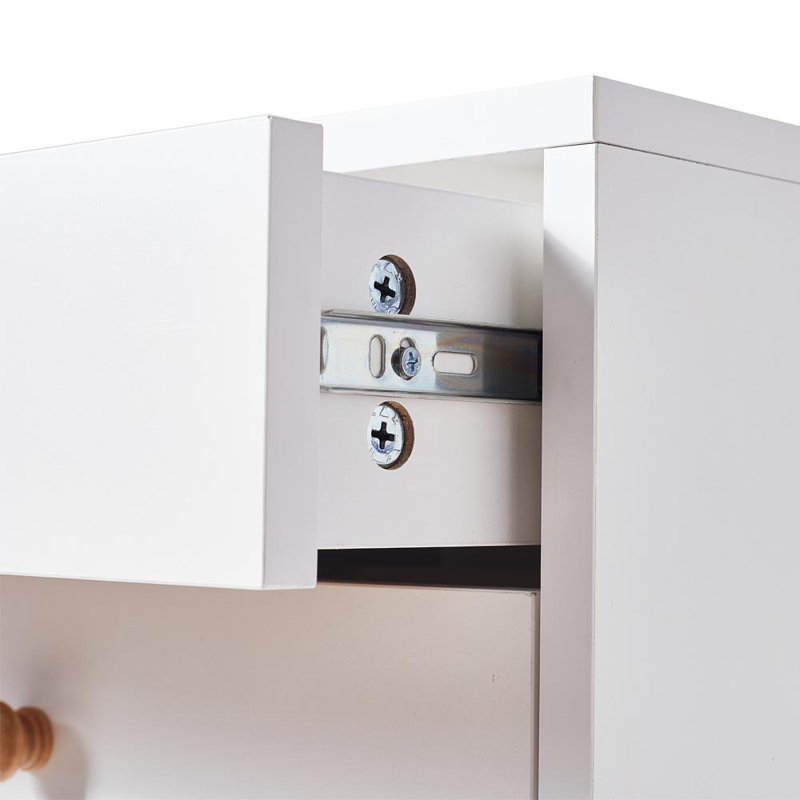 Soltanica 40cm W Bedside Table, White