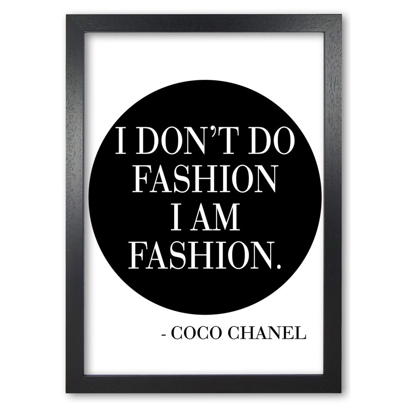 I Am Fashion - Print, 30 cm H x 21 cm W x 5 cm D, Black Grain Frame
