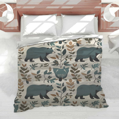 Édredon à motif de feuillage d'ours